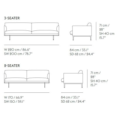 Canapé de la série Outline de Muuto Canapé de la série Outline de Muuto