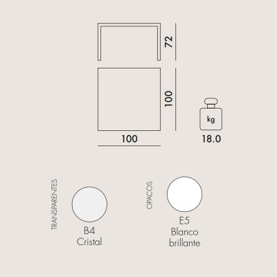 Mesa de comedor Invisible Kartell