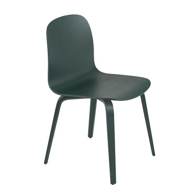 Silla Visu chair base madera color dark green de Muuto en Moises Showroom Silla Visu chair base madera color dark green de Muuto en Moises Showroom