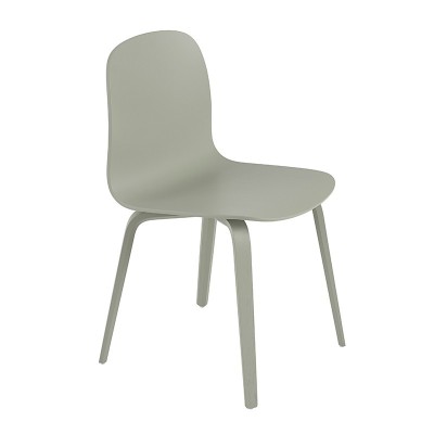 Silla Visu chair base madera color dusty green de Muuto en Moises Showroom Silla Visu chair base madera color dusty green de Muuto en Moises Showroom