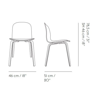 Visu chair wood base de Muuto en Moises Showroom Visu chair wood base de Muuto en Moises Showroom
