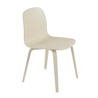 Silla Visu chair base madera color arena de Muuto en Moises Showroom Silla Visu chair base madera color arena de Muuto en Moises Showroom