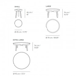 Medidas Around Coffee Table de Muuto en Moises Showroom Medidas Around Coffee Table de Muuto en Moises Showroom