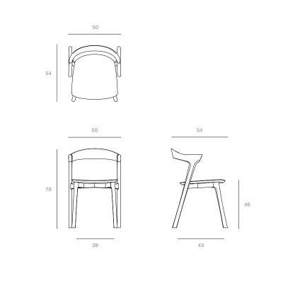 medidas silla Bok Teca Ethnicraft medidas silla Bok Teca Ethnicraft