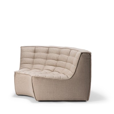 N701 sofa round corner beige Ethnicraft N701 sofa round corner beige Ethnicraft