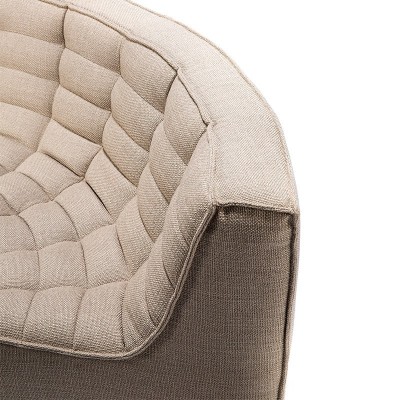 detalle sofá N701 esquina redondeada beige Ethnicraft detalle sofá N701 esquina redondeada beige Ethnicraft