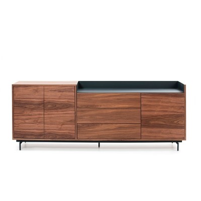 Aparador Valley de teulat con 3 puertas y 3 cajones nogal + azul oscuro en Moises Showroom