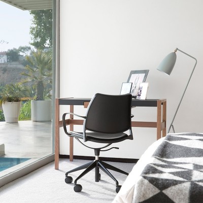 silla Gas con pie de ruedas cromado Stua silla Gas con pie de ruedas cromado Stua