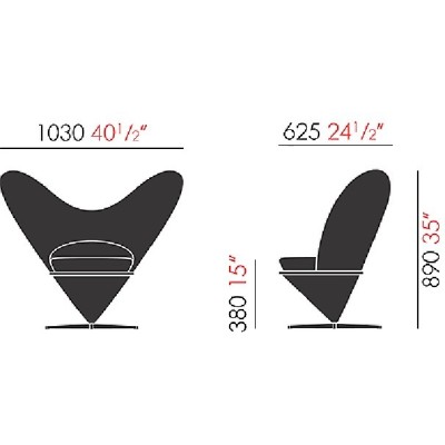 Chaise cône cœur - Vitra Chaise cône cœur - Vitra