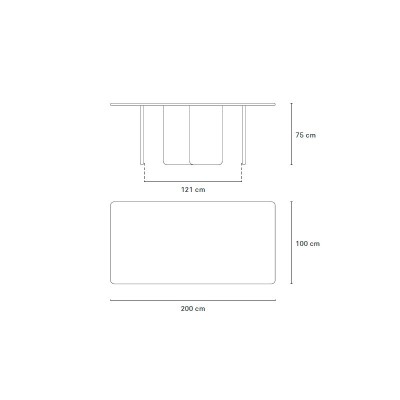 Medidas mesa ARQ de Teulat en Moises Showroom Medidas mesa ARQ de Teulat en Moises Showroom