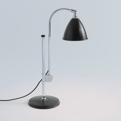 ambiente lámpara Bestlite BL1 cuerpo cromado pantalla negro mate Gubi