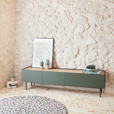 Mueble TV Arista de Teulat color verde en Moises Showroom Mueble TV Arista de Teulat color verde en Moises Showroom