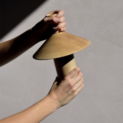 Lámpara Pepa batería Astep madera Lámpara Pepa batería Astep madera