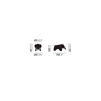 medidas Eames Elephant plywood grey Vitra medidas Eames Elephant plywood grey Vitra