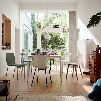 comedor con Plate dining table base blanca Vitra comedor con Plate dining table base blanca Vitra