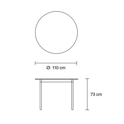 Mesa Base Table Round 110 cm de Muuto