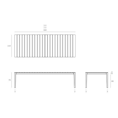 Ethnicraft Bok teca mesa de comedor exterior
