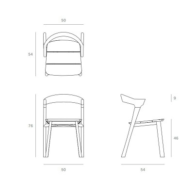 medidas silla Bok exterior teca Ethnicraft medidas silla Bok exterior teca Ethnicraft