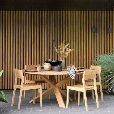 velada exterior mesa comedor Circle exterior Ethnicraft velada exterior mesa comedor Circle exterior Ethnicraft