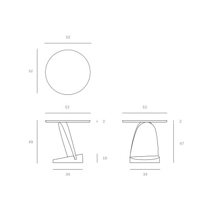 medidas teak Oblic black side table medidas teak Oblic black side table