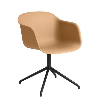 Poltrona de fibra Cadeira de base giratória sem retorno automático de Muuto Poltrona de fibra Cadeira de base giratória sem retorno automático de Muuto
