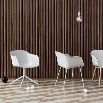 Poltrona de fibra Cadeira de base giratória sem retorno automático de Muuto Poltrona de fibra Cadeira de base giratória sem retorno automático de Muuto
