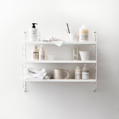estantería pared String pocket metálica blanca baño estantería pared String pocket metálica blanca baño