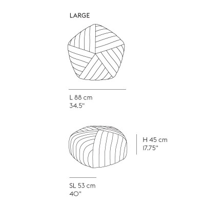 Medidas Five Pouf Large de Muuto en Moises Showroom Medidas Five Pouf Large de Muuto en Moises Showroom