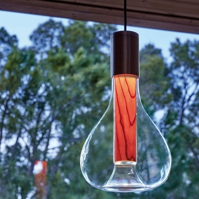 Lámpara suspensión Eris natural beech base negra lzf ambiente Lámpara suspensión Eris natural beech base negra lzf ambiente