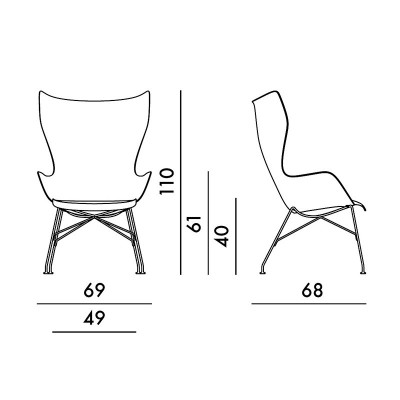 Kartell sillón K wood Kartell sillón K wood