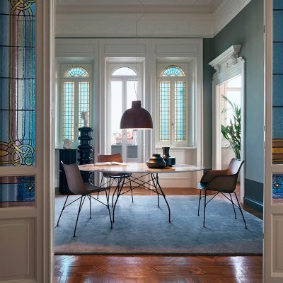 Lámpara de suspensión Bellisima de Kartell efecto madera en Moises Showroom Lámpara de suspensión Bellisima de Kartell efecto madera en Moises Showroom