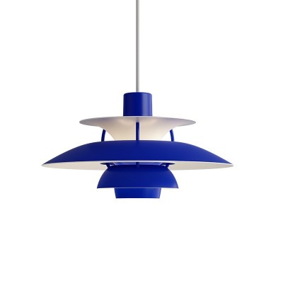 Louis poulsen PH5 Mini lampara suspension azul monocromático Louis poulsen PH5 Mini lampara suspension azul monocromático