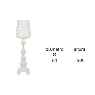 Medidas Lámpara Kabuki de Kartell en Moises Showroom