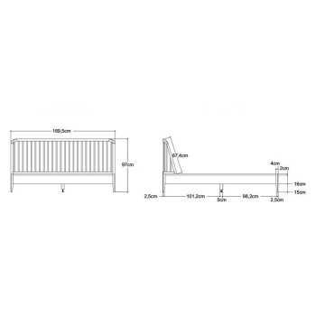 Cama Spindle Roble - Ethnicraft
