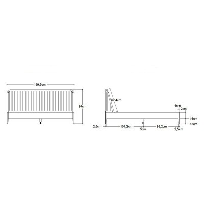 Letto Spindle Oak - Ethnicraft Letto Spindle Oak - Ethnicraft