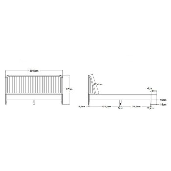 Cama Spindle Roble - Ethnicraft