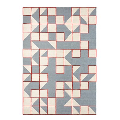 Alfombra Kilim Modica Blue de Gan Rugs en Moises Showroom Alfombra Kilim Modica Blue de Gan Rugs en Moises Showroom