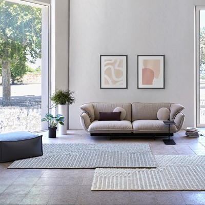 Ambiente alfombra Chaddar grey de Gan Rugs en Moises Showroom Ambiente alfombra Chaddar grey de Gan Rugs en Moises Showroom