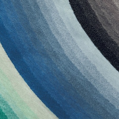 Detalle Round Mirage Blue de Gan Rugs en Moises Showroom Detalle Round Mirage Blue de Gan Rugs en Moises Showroom