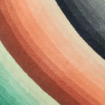Detalle Round Mirage Orange de Gan Rugs en Moises Showroom Detalle Round Mirage Orange de Gan Rugs en Moises Showroom