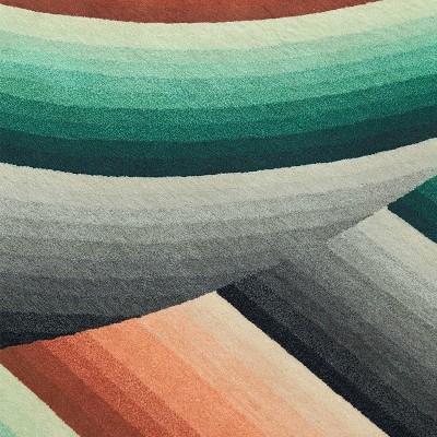 Alfombra detalle Round Mirage Orange de Gan Rugs en Moises Showroom Alfombra detalle Round Mirage Orange de Gan Rugs en Moises Showroom