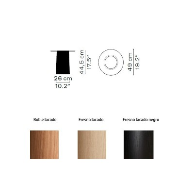 medidas y acabados Stub mesa auxiliar Fritz Hansen medidas y acabados Stub mesa auxiliar Fritz Hansen