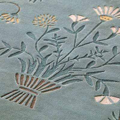Detalle alfombra Dreams White Daisy de Gan Rugs en Moises Showroom Detalle alfombra Dreams White Daisy de Gan Rugs en Moises Showroom