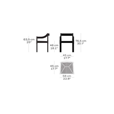 medidas silla Carimate Fritz Hansen medidas silla Carimate Fritz Hansen