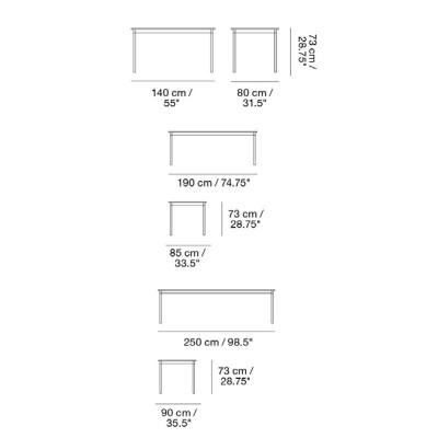 medidas mesa comedor Base rectangular Muuto medidas mesa comedor Base rectangular Muuto