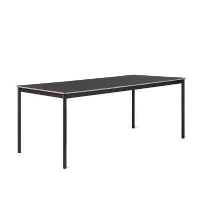 mesa comedor Base rectangular Muuto linoleo negro/negro mesa comedor Base rectangular Muuto linoleo negro/negro