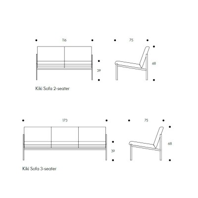 medidas Kiki sofa Artek medidas Kiki sofa Artek