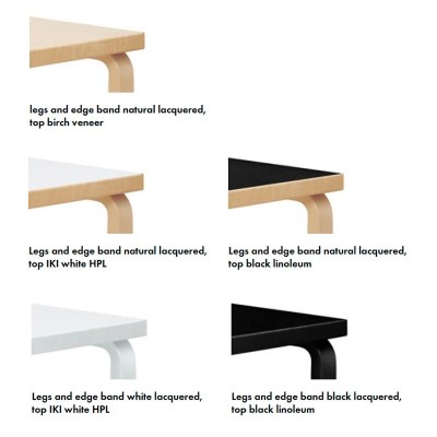 Acabados mesa Aalto Rectangular Artek Acabados mesa Aalto Rectangular Artek