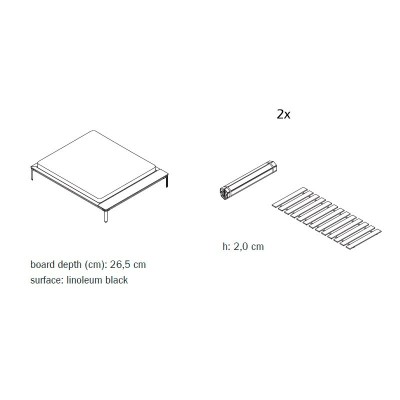 SeiltänzerMoormann bed + board SeiltänzerMoormann bed + board
