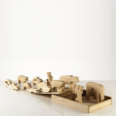 Puzzle 16 animales Danese Milano Enzo Mari detalle Puzzle 16 animales Danese Milano Enzo Mari detalle